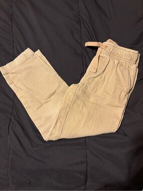 wonder nation Tan Elastic Waist Pull-On Joggers